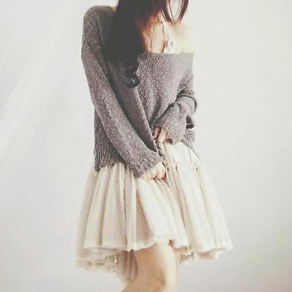 NEW Flowy Tulle Ruffle Halter Mini Dress Off White Cream Ivory